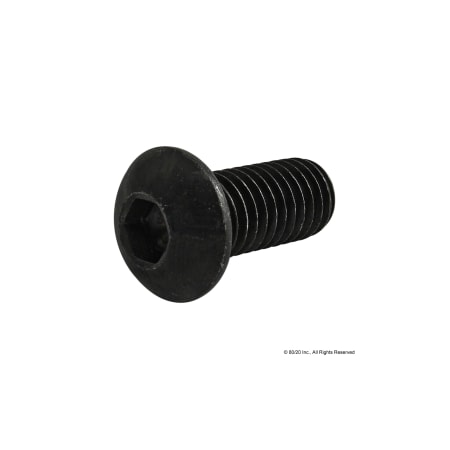 80/20 M8-1.25 Socket Head Cap Screw, Button, Black Oxide Steel, 18 mm Length 11-8318