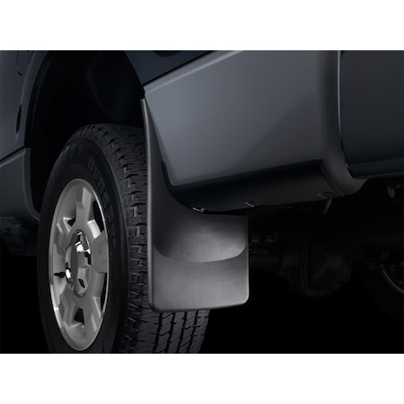 Weathertech No Drill Mud Flaps, Black, 120065, Molded Plastic, Black 120065