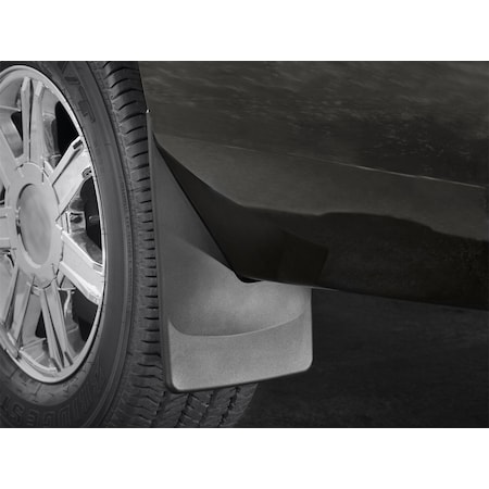 Weathertech No Drill Mud Flaps, Black, 120076, Molded Plastic, Black 120076