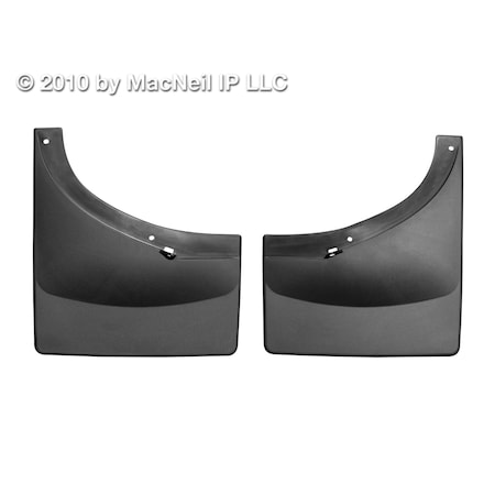 Weathertech No Drill Mud Flaps, Black, 120025, Molded Plastic, Black 120025