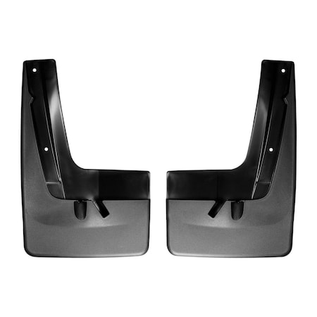 Weathertech No Drill Mud Flaps, Black, 120043, Molded Plastic, Black 120043