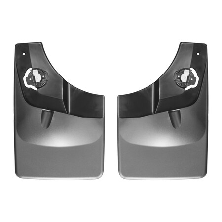 Weathertech No Drill Mud Flaps, Black, 120044, Molded Plastic, Black 120044