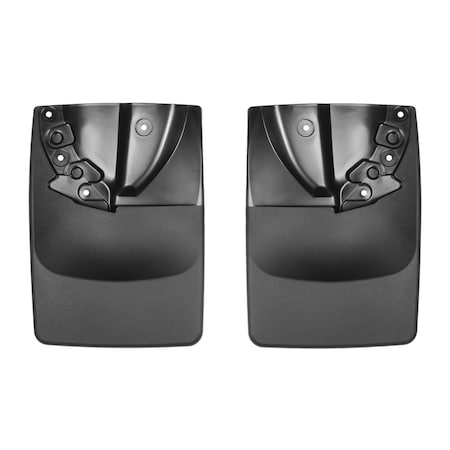 Weathertech No Drill Mud Flaps, Black, 120056, Molded Plastic, Black 120056
