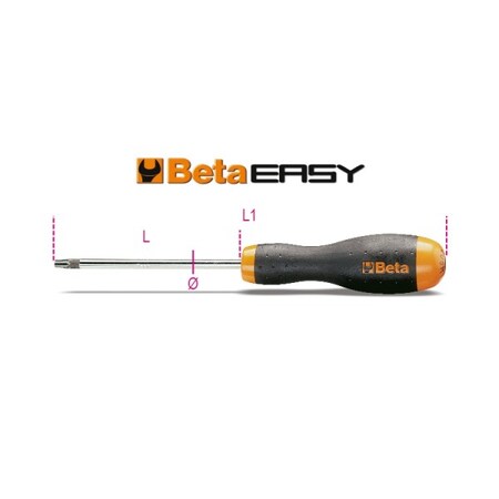 Beta Resistant Torx Head Screwdriver, T9 T9 Round 012080009