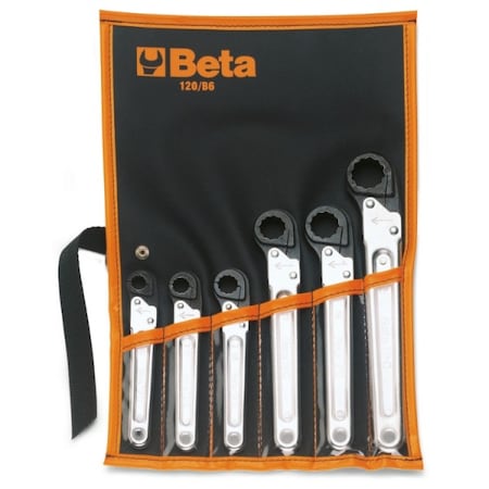 Beta Ratchet Bi-Hex Wrench Set, 6 pcs. 001200050