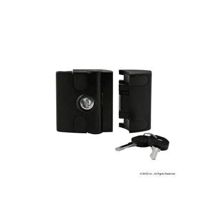 80/20 Slam Latch Keyed Different Blk 12146