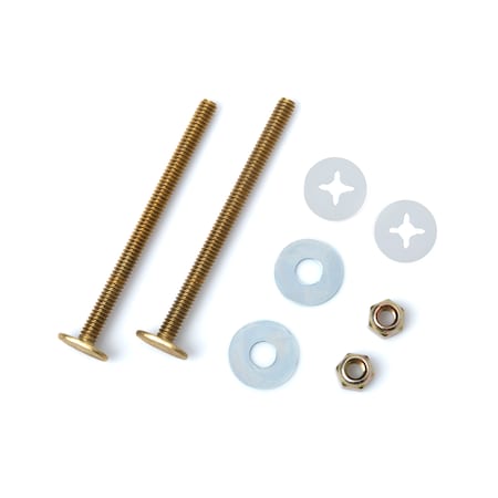 Black Swan Closet Bolts-Brass-Bagged 1/4" X 3-1/2" 12171