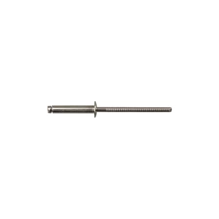 Disco Blind Rivet, Flanged Head, 1/8 in Dia., Stainless Steel Body 12184PK