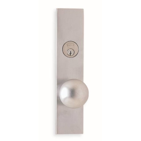 Omnia LH Panic Proof ENT 212BS Mort Stnls 198 Knob 12000 Plate Satin Chrome 12198F6025L3