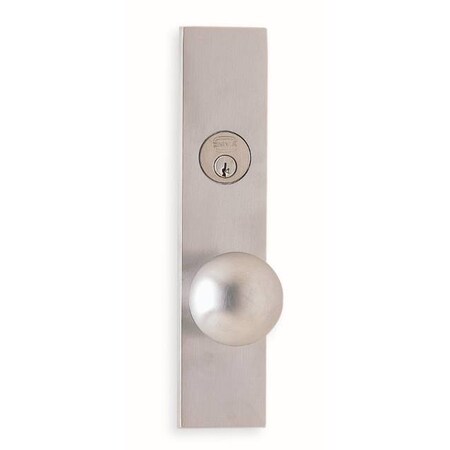 Omnia RH Panic Proof ENT 212BS Mort Stnls 198 Knob 12000 Plate Satin Chrome 12198F6025R3