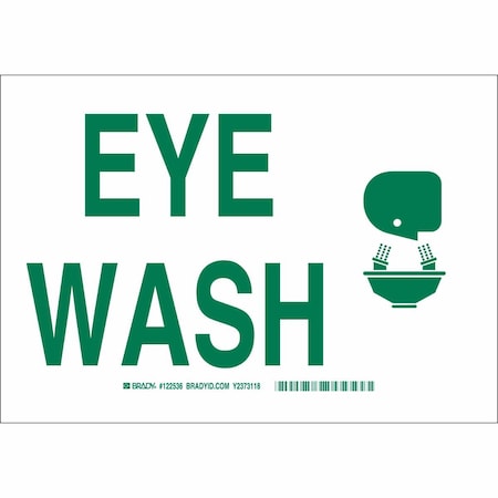 Brady Eye Wash, 14" W x 10" H, Rectangle, Fiberglass, 122732 122732