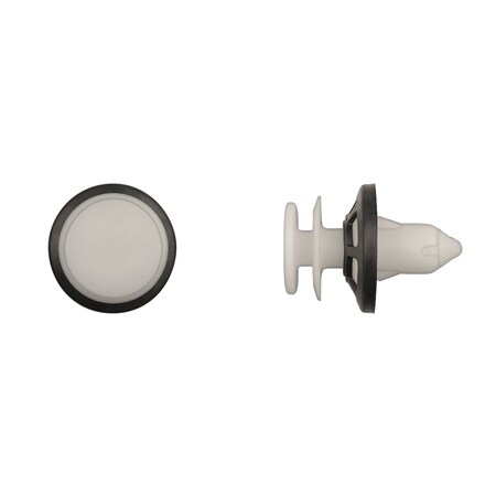 Disco Wht Nyln Door Panel Ret 9mm Hole 16mm Top Hd 16mm Stem PK15 12274PK