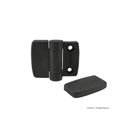 80/20 Standard Detent Hinge Notab Nylon Blk 12326