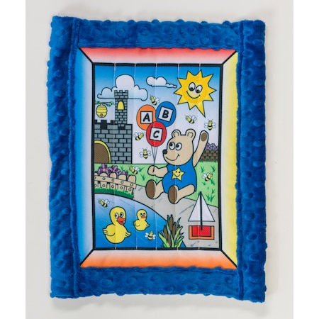 Pearl Baby Quilt Kit, Boy Bear W/ Blue Minkee Back 1234-1