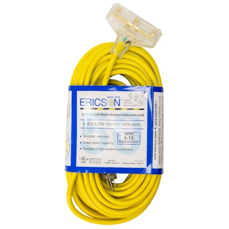 Ericson CRDST 12/3 SJTW-Y 50FT w/5-15P/R 123B