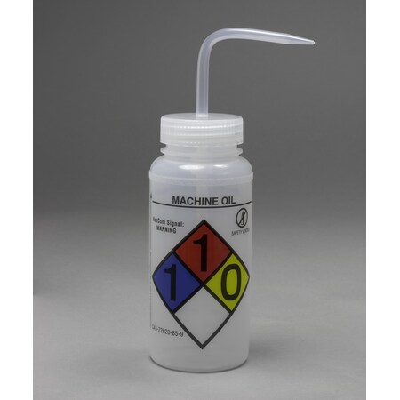 Bel-Art Machine Oil GHS Labeled Right-to-Know Safety-Vented LDPE Wash F12416-0010