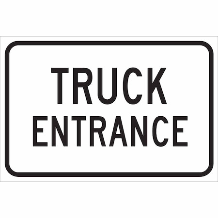 Brady Traffic Sign, 12 in H, 18 in W, Plastic, Rectangle, English, 124417 124417