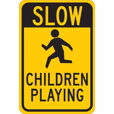 Brady Traffic Sign, 18 in H, 12 in W, Plastic, Rectangle, English, 124435 124435