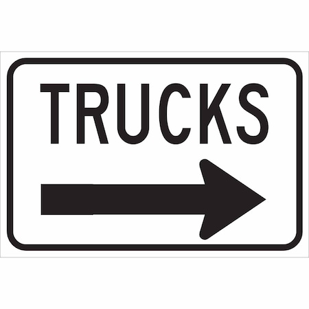 Brady Traffic Sign, 12 in H, 18 in W, Aluminum, Rectangle, English, 124470 124470