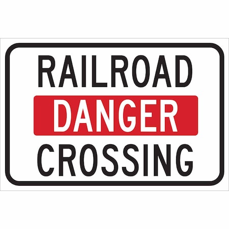 Brady Traffic Sign, 12 in H, 18 in W, Plastic, Rectangle, English, 124474 124474