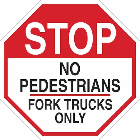 Brady Stop Sign, 24 in H, 24 in W, Plastic, Octagon, English, 124521 124521