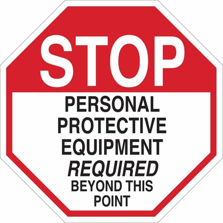 Brady Facility Sign, 24 in Height, 24 in Width, Aluminum, Octagon, English 124528