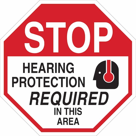 Brady Safety Reminder Sign, 24 in Height, 24 in Width, Plastic, Octagon, English 124553
