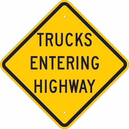 Brady Traffic Sign, 24 in H, 24 in W, Aluminum, Diamond, English, 124601 124601