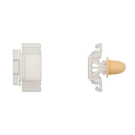 Disco Wht Nyln Body Mldg Clips 10mm Hole Size 10mm Stem L PK25 12462PK