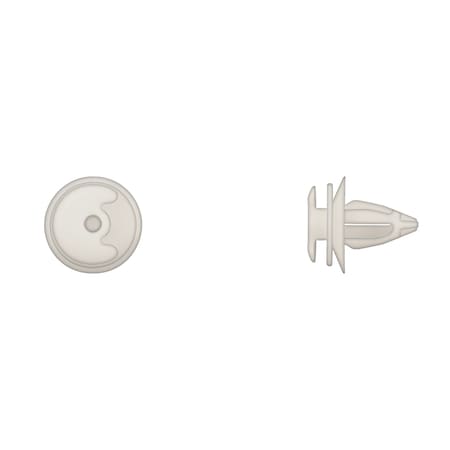 Disco Wht Nyln Door Panel Ret 9mm Hole Size 15mm Stem L PK50 12463PK