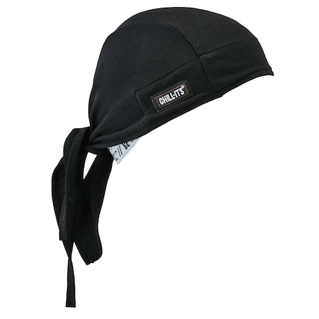 Ergodyne Black High-Performance Dew Rag, PK6 6615