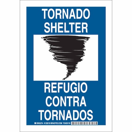 Brady Tornado Shelter/Refugio Contra Tornados, 14 in x 10 in, Rectangle, Polyester, 125522 125522