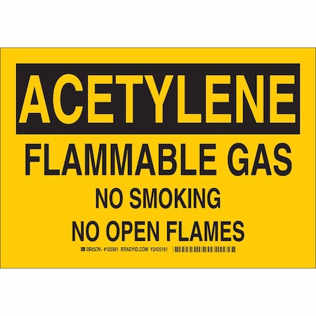 Brady No Smoking Sign, 7" H, 10" W, Plastic, Rectangle, English, 125560 125560