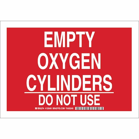 Brady Chemical Sign, 7 in H, 10 in W, Plastic, Rectangle, English, 125644 125644