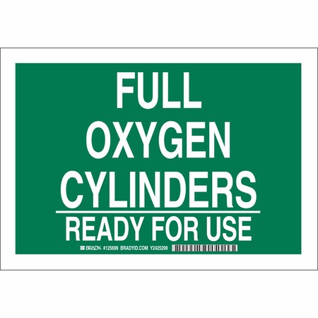Brady Chemical Sign, 10 in H, 14 in W, Rectangle, English, 125700 125700