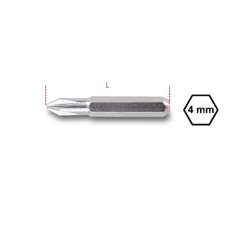 Beta Phillips Screwdriver Bit, Ph0 012560013