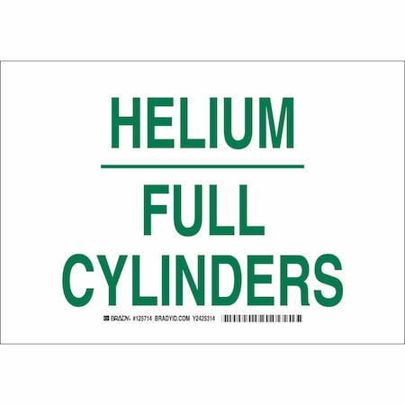 Brady Chemical Sign, 10 in H, 14 in W, Polyester, Rectangle, English, 125717 125717