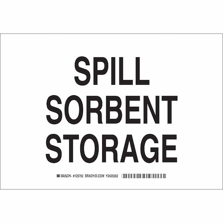Brady Chemical Sign, 7" H, 10" W, Polyester, Rectangle, English, 125762 125762