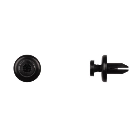 Disco Blk Nyln Phllp Screw Ret 7mm Hole 17mm Flng 13mm Stem PK10 12586PK