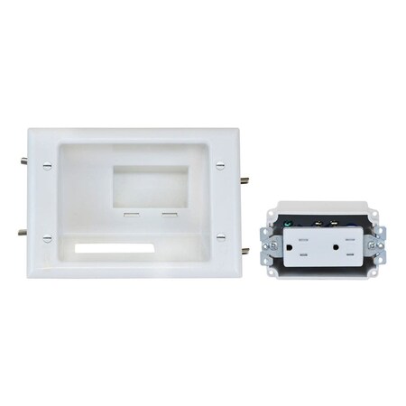 Monoprice Recessed Low Voltage Mid Size Plate 12592