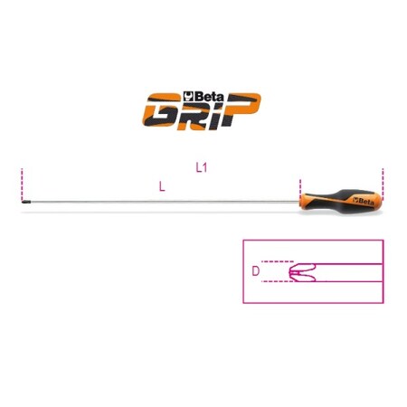 Beta Long Screwdriver, Ph0x300mm Phillips #3 012620203