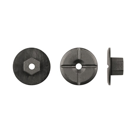 Disco Blk Nyln Rear Carpet Ret 5mm Stud 10mm Hex 8mm Stem PK25 12646PK