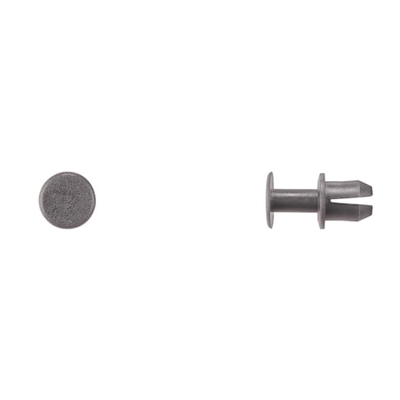 Disco Dark Gray Nyln Push Type Ret 8.5mm Hole 10mm Stem L PK50 12650PK50