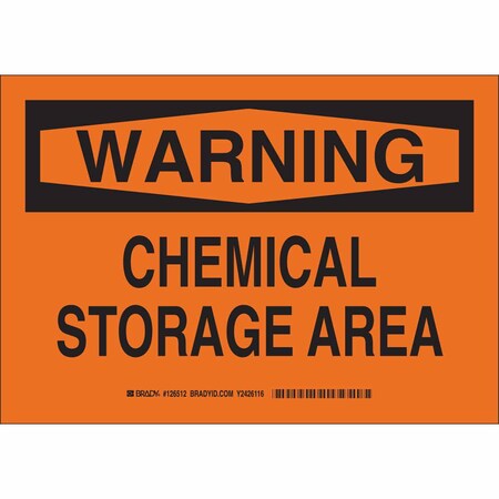 Brady Warning Sign, 7 in H, 10 in W, Rectangle, English, 126510 126510