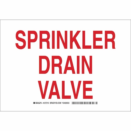 Brady Fire Equipment Sign, 7 in Height, 10 in Width, Aluminum, Rectangle, English 127308