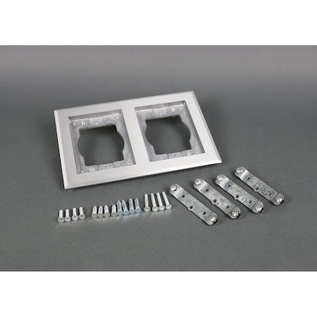 Wiremold Electrical Box Hardware, 2 Gangs, Aluminum, Floor Box Type 828TCAL