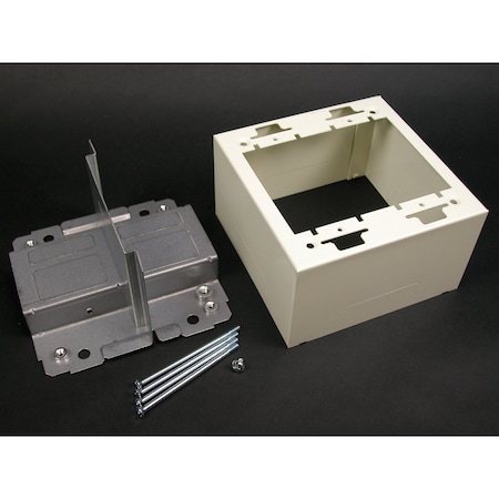 Wiremold Divided Box Fitting, Ivory, Steel V2444D-2N