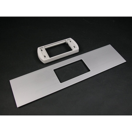 Wiremold Low Prof Adapter Covr Plate, Gray, Aluminm ALA-LPB3S2