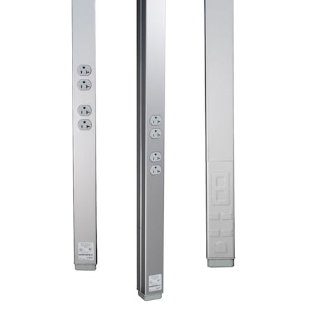 Wiremold Pole Extender, 117 in. H x 2.3 in. W x 2-1/4 in. L, Steel 25DTP-E10-DG