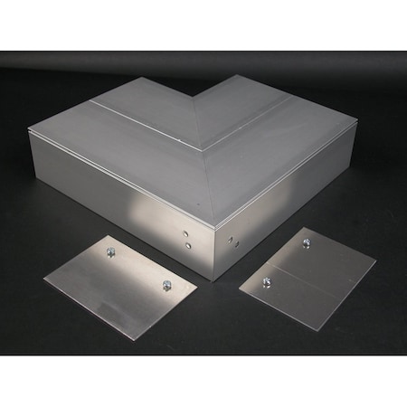 Wiremold Flat Elbow Fitting, Gray, Aluminum ALA4811